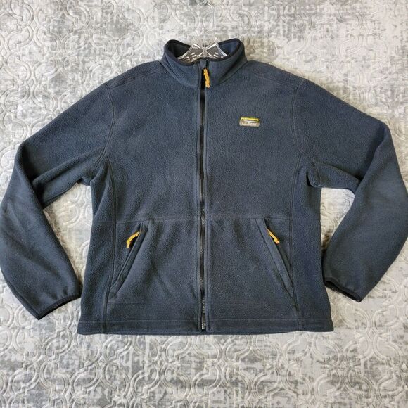 LL Bean Sweater Mens Large Gray Casual Full Zip Shacket Jacket Outdoor Hiking - Picture 1 of 8